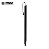 kaco klip metal sign pen 0 5mm black ink gel pen with pen clip new design pen for office businesskaco refills