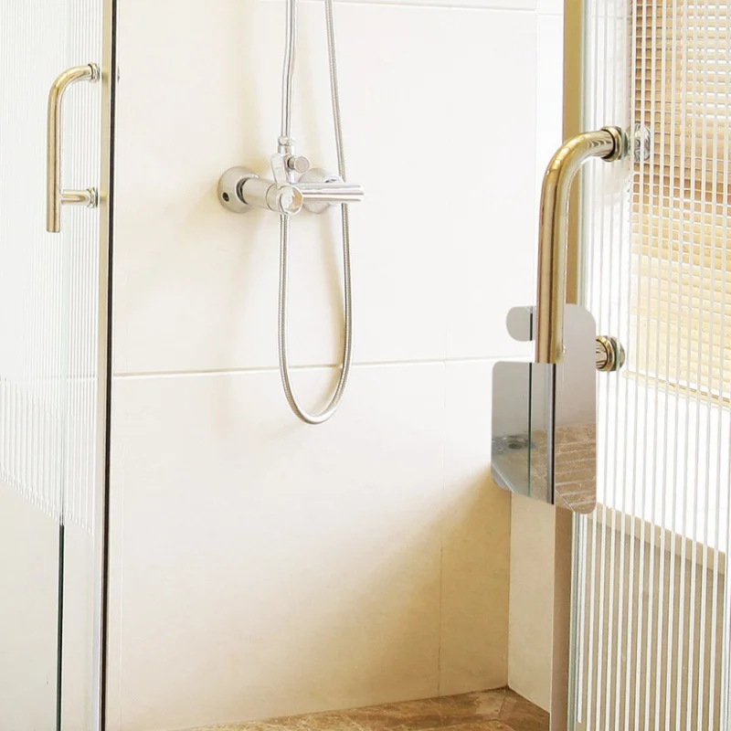 Акриловые зеркальные наклейки с серебряными звездочками для ванной и душа