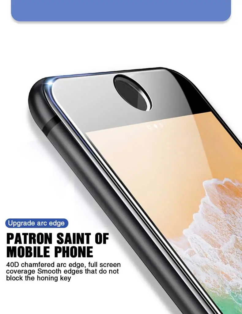 Защитное стекло для iPhone 8 7 6 6S Plus 5 5S SE закаленное стекло для экрана 9D изогнутое стекло на iPhone X XS Max XR Пленка чехол