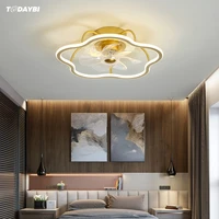 modern led ceiling fan lamp dining room bedroom living room lamp round fan light ventilador de techo indoor lighting