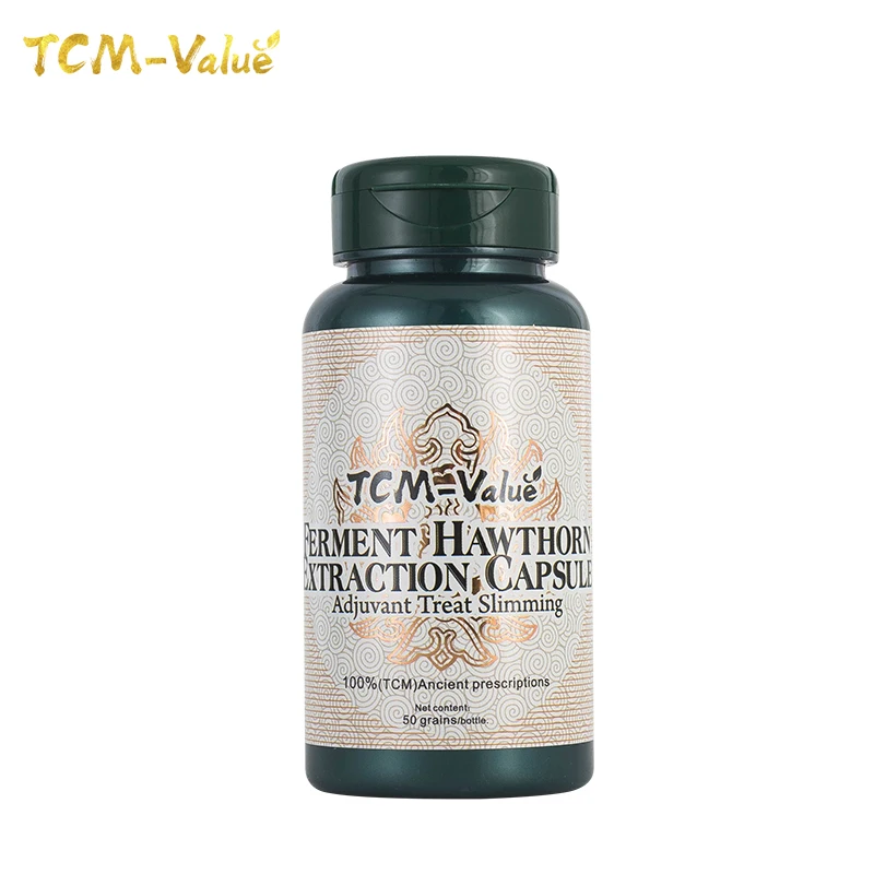 

Капсула для экстракции боярышника TCM-Value, вспомогательное средство для похудения, помогает бороться с повышенной гипертонией, 50 капсул