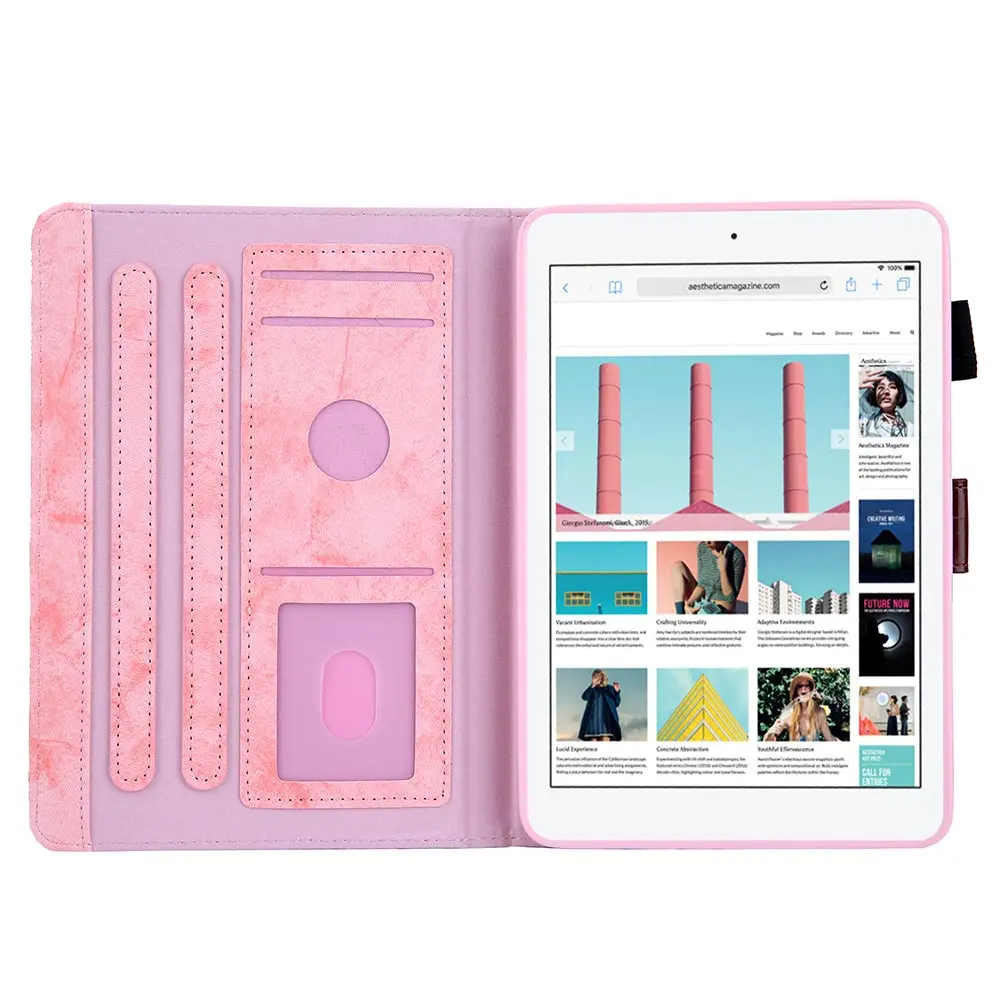Чехол с держателем для карт для iPad Mini 5 mini 4 Магнитная ткань PU кожаный чехол-подставка для Apple iPad mini 5-го поколения