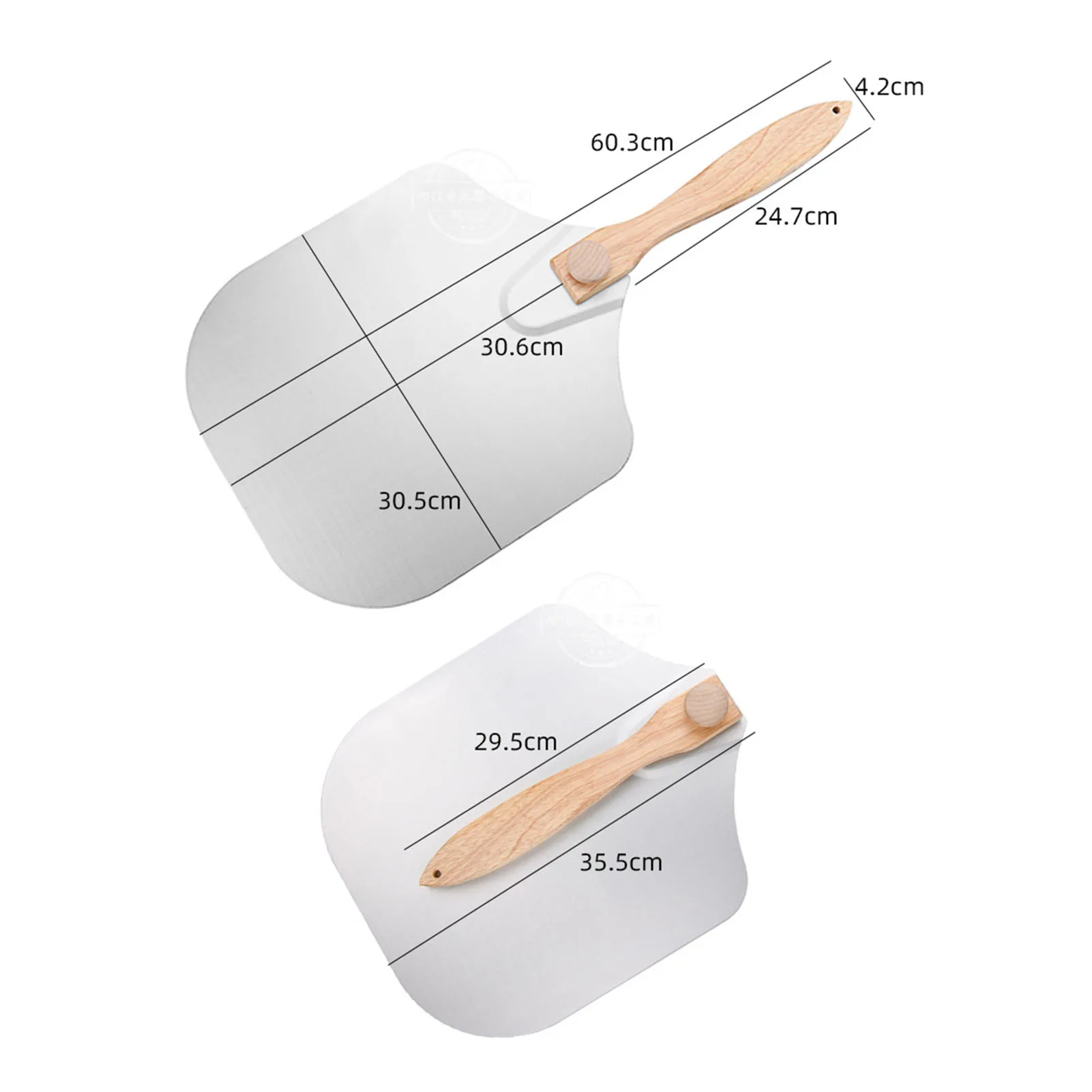 

Aluminum Pizza Peel Shovel with Wooden Handle Cake Shovel Baking Tools Cheese Cutter Peels Lifter Tool Kitchen Accessories
