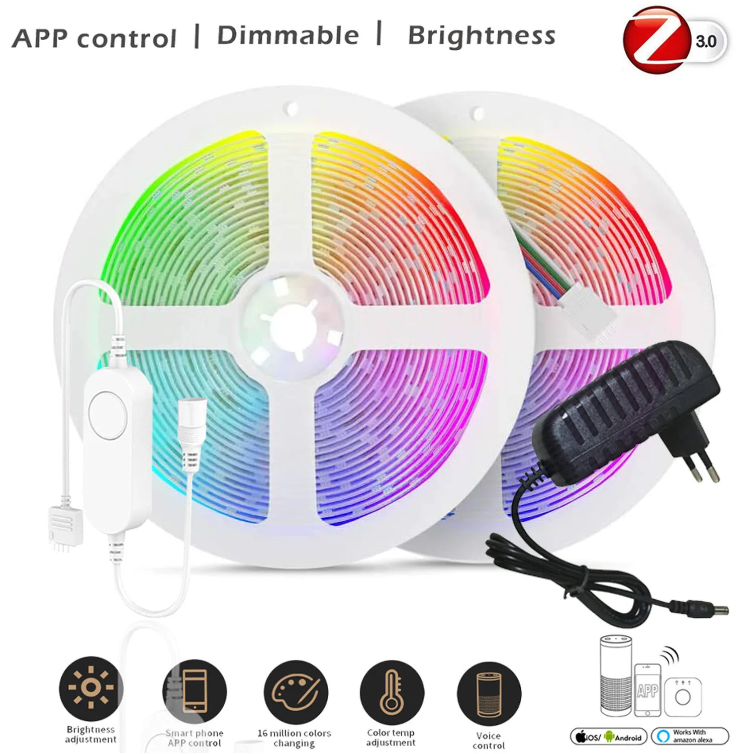 Zigbee RGB контроллер 1 10 м DC12V 5050 60 светодиодный s/M полосы светильник + Мощность