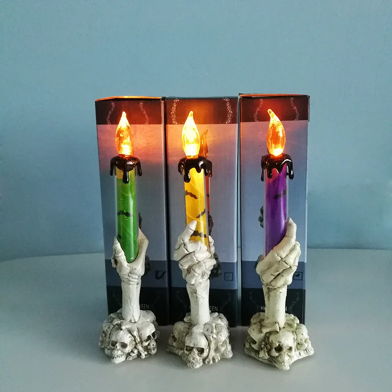 Halloween Led Candle Light Skeleton Ghost Hand Smoke-free Horror Props Party Decoration Supplies Kids Toy Gift | Дом и сад