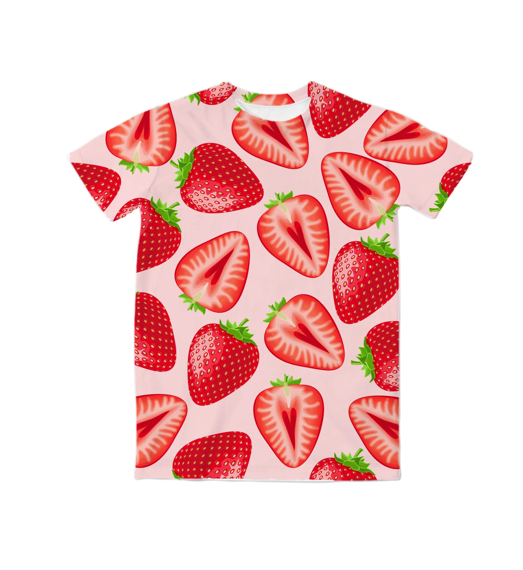 

Футболка с сублимационной печатью клубничного цвета, размер США