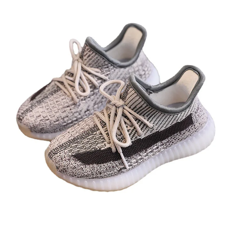 

Children's Shoes 2021 Spring new boys' shoes lightweight and breathable girls fly woven fashion casual sports shoes
