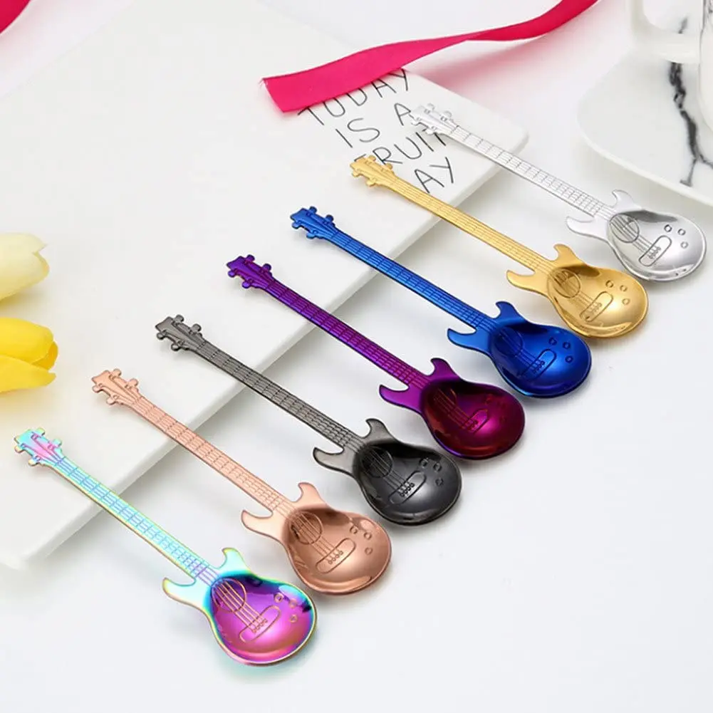 Кофейные ложки Нержавеющая сталь музыкальный кофейные ложечки чайные для