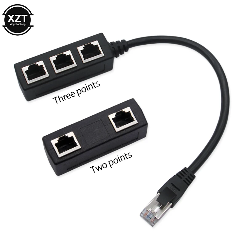 Разветвитель RJ45 «Мама», сетевой Соединитель с 1 на 2 и 3 каналами, для ноутбуков, док-станций, хаб