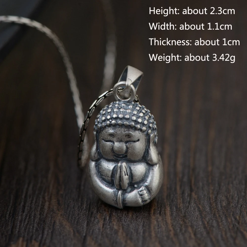 Подвеска буддизма из серебра 925 пробы мужские и женские подвески Будды винтажные