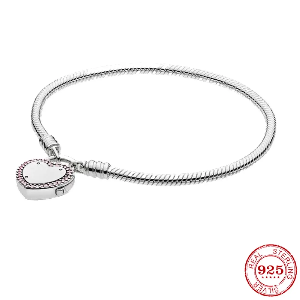 

Cuentas pulsera de plata de ley 925 Pandora con forma de corazn para mujer, accesorio Original pulsera, joyera femenina, reg