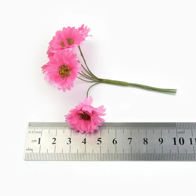 6 шт./лот мини шелковая Маргаритка искусственный цветок букет свадебное