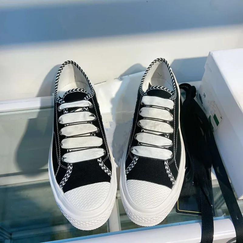 

2020 New Arrival Summer Women's Canvas Shoes Low-top Flat Couple Female Shoes Sports Trend Shoes