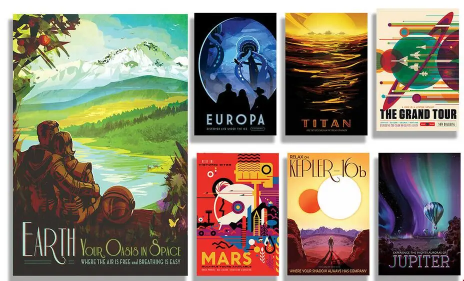 18 видов на выбор винтажный Космический дорожный художественный пленочный