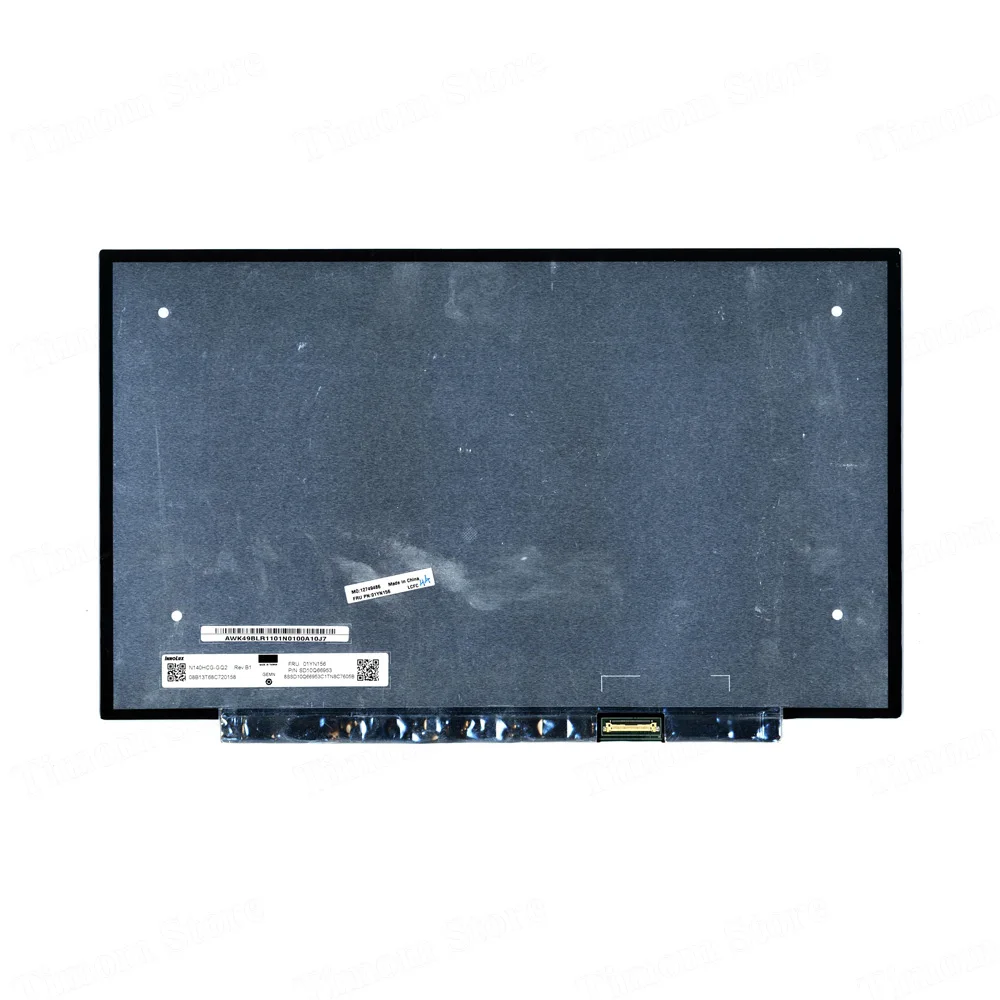 400cd/м² 72% NTSC для Thinkpad T490s T495 T495s Lenovo T14 Gen 1 T14s P14s X1 Carbon 7th 8th 30pin N140HCG GQ2 01YN156|ЖК-экран