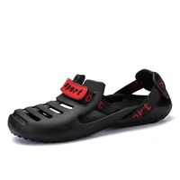 2021 man sandals mens summer non slip hole shoes home clogs eva garden male outside crqe beach slippers flip flop