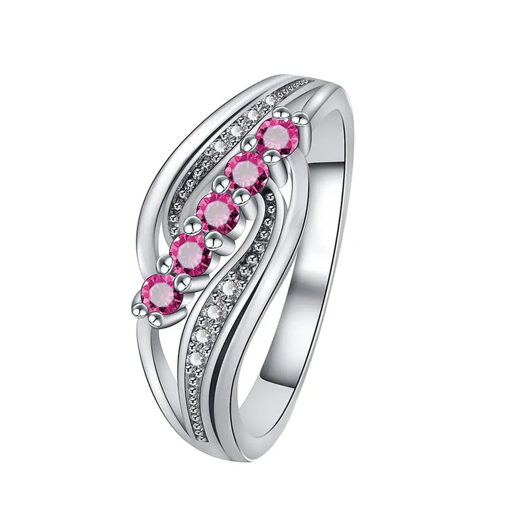 Роскошное винтажное элегантное женское обручальное кольцо с 5 вставками