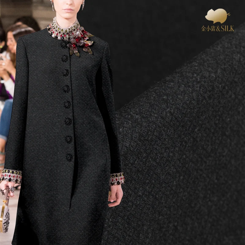 

2017 new 145cm wide jacquard wool fabric jacquard elegant generous autumn and winter fashion fabric