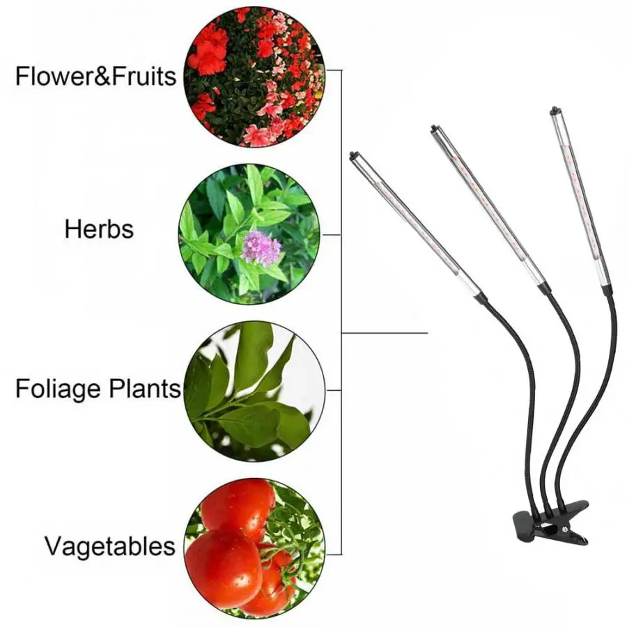 Светодиодный светильник для аквариума 27 Вт 3 трубки USB светодиодный выращивания