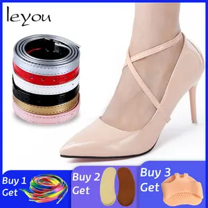 LeyouЖенская обувь на высоком каблуке; Кожаные шнурки с ремешком; Обувь с регулируемыми ремешками; Аксессуары для обуви