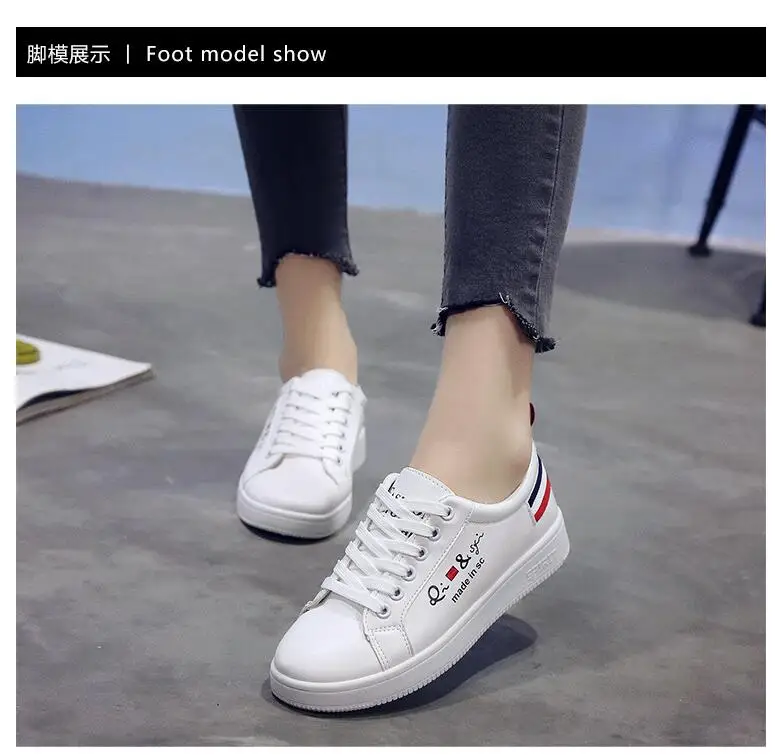 Женские туфли на плоской подошве белые модные в Корейском стиле весна 2019 | Обувь