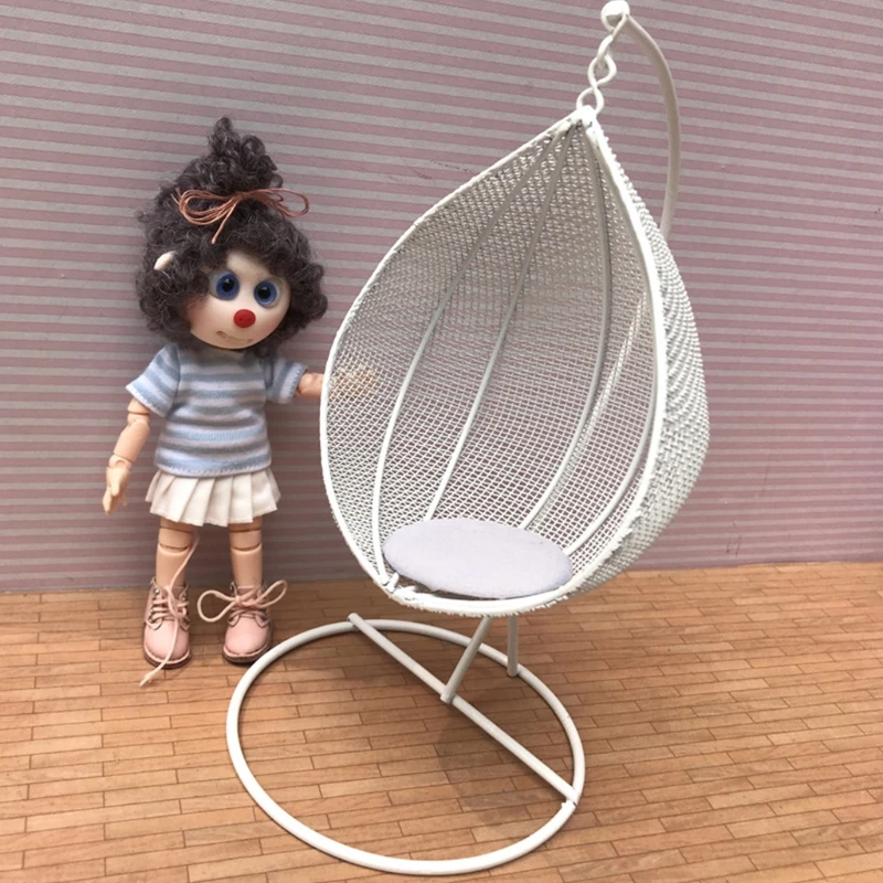 

1:12 Dollhouse Miniature Accessories Mini Doll Swing Chair Hammock Living Room K3NA