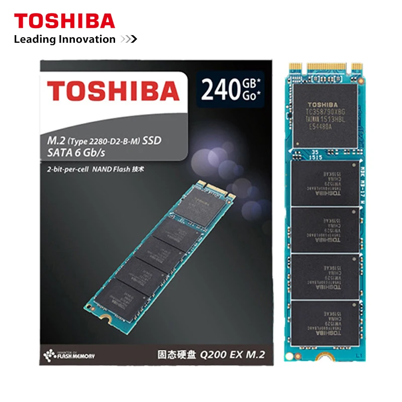 Оригинальный встроенный твердотельный накопитель TOSHIBA Q200 EX M.2 240G MLC жесткий диск