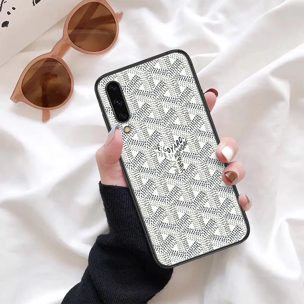 

Goyard Design Colourful Phone Case For Samsung Galaxy A 3 5 7 8 10 20 20E 21S 30 30S 40 50 51 70 71 black Bumper Painting Cover