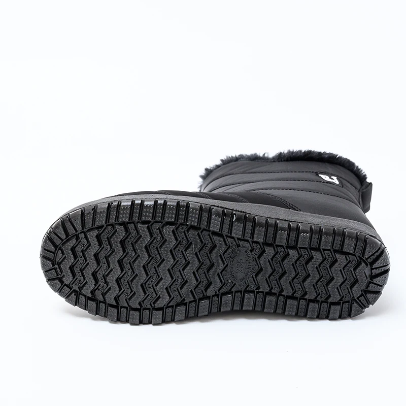 Новые зимние женские ботинки нескользящая обувь теплые меховые на пуху