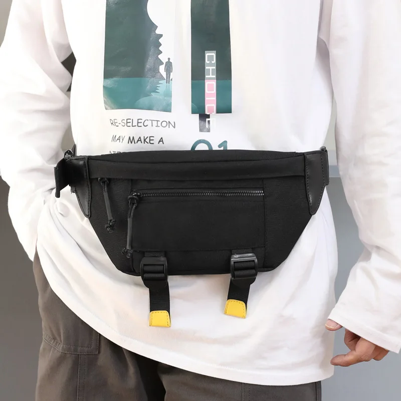 New Men Fashion Oxford Cloth Waist Bag Men's And women's Universal Fanny Pack Sports Travel Outdoor Solid Color Chest Bags |