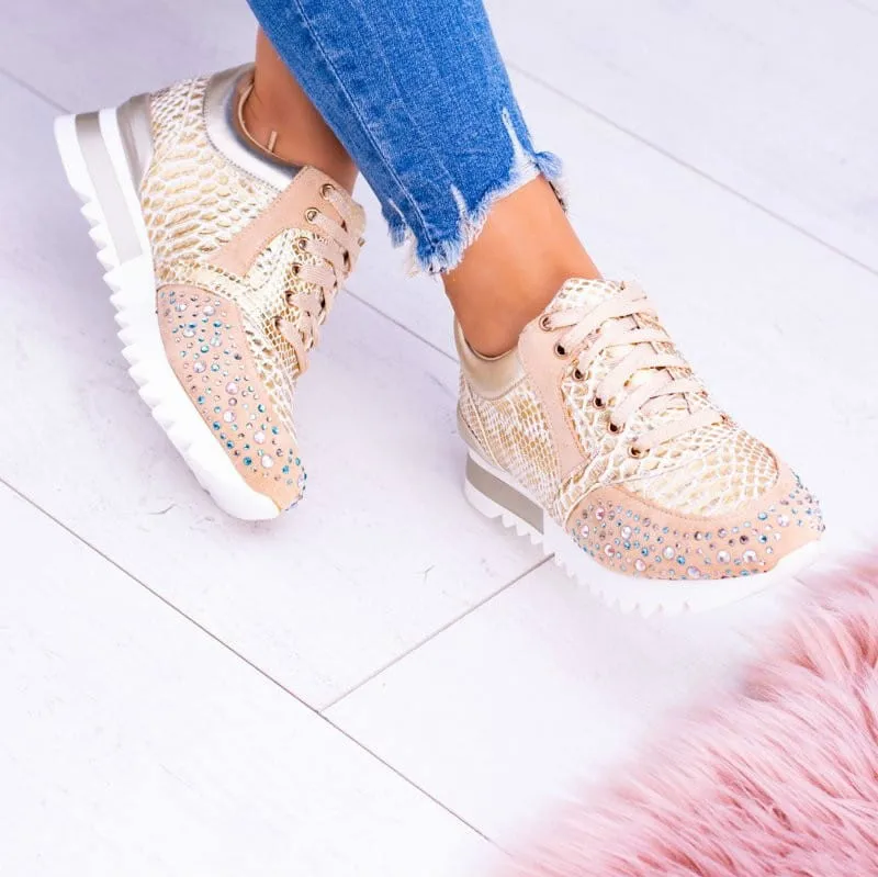 Женские кроссовки со змеиным принтом на плоской платформе|Женские и кеды| |