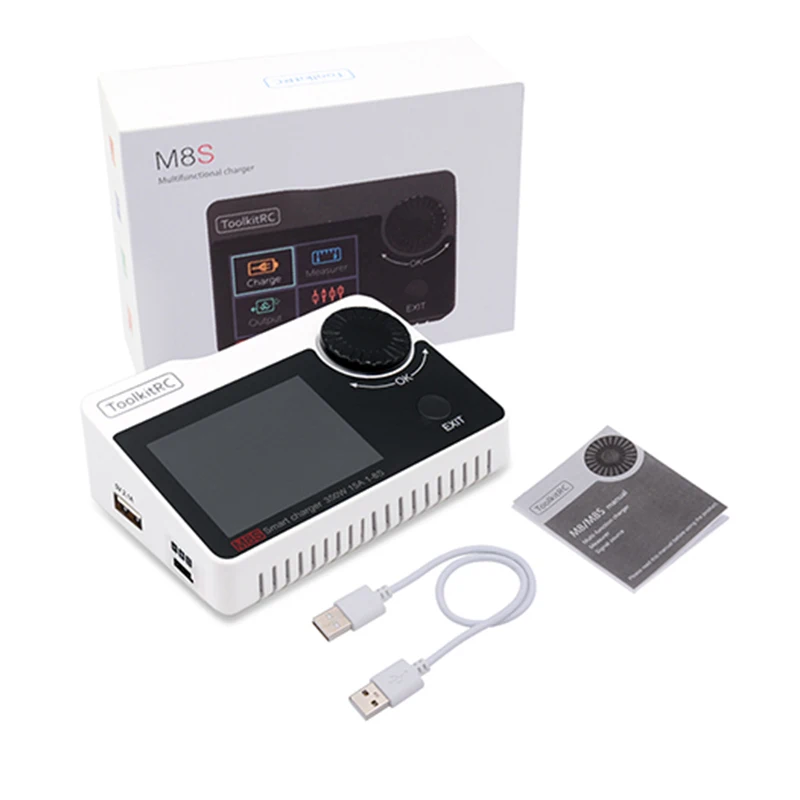 M8S White Toolkitrc M8S многофункциональное зарядное устройство Dis зарядное устройство цветной экран 400 Вт 18A для 1-8S Lipo power LiHV Life Lion NiMh - Цвет: M8S White