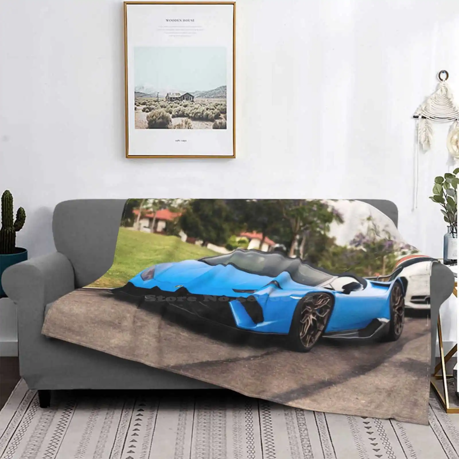 

Lambo S.P.A-Manta de franela suave y ligera de diseño creativo, Huracan Peformante, fibra de carbono raro, fuerte, rápido