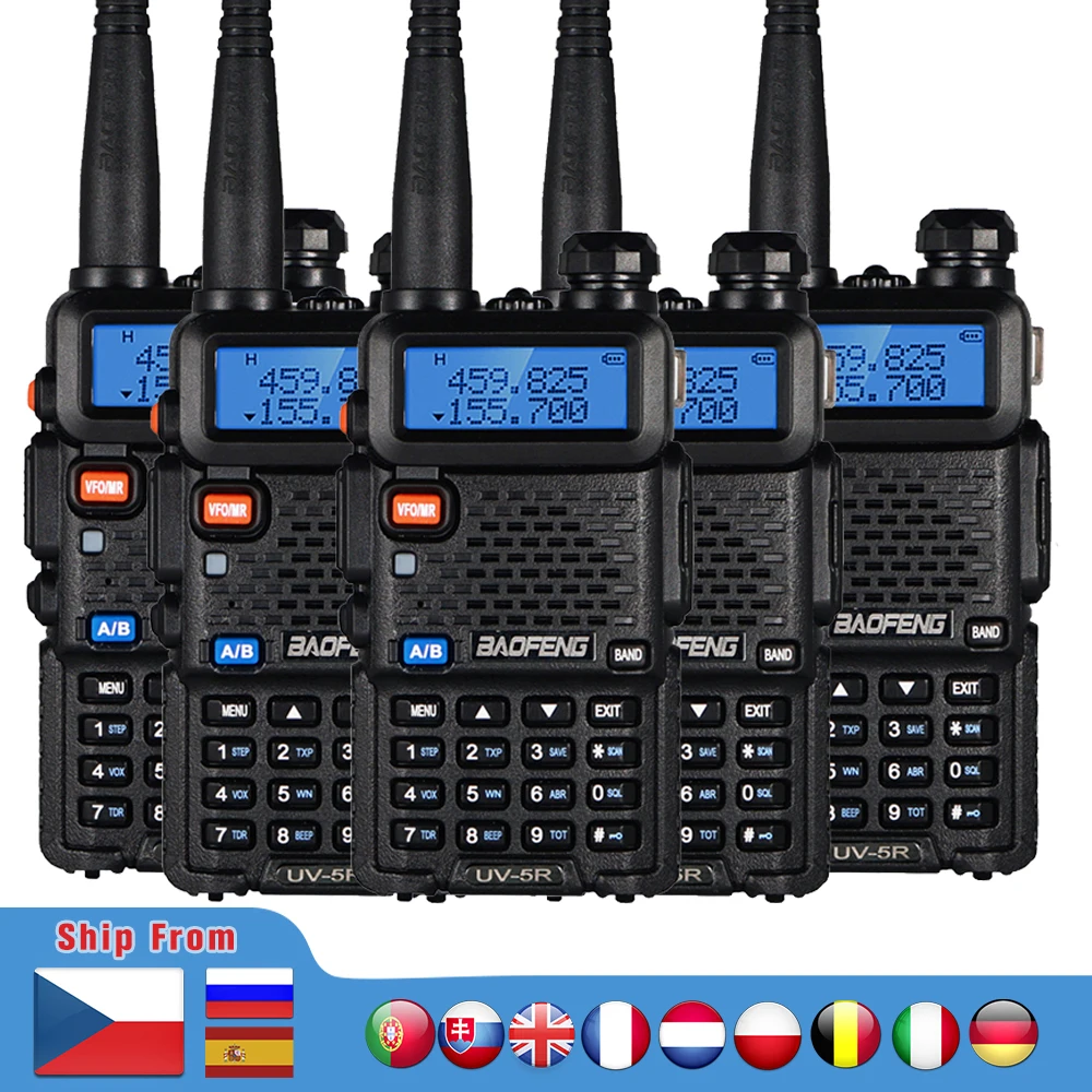 Baofeng UV-5R Walkie Talkie Dual Band VHF/UHF Two Way Radio Hunting Ham CB Radio Long Range 10KM UV5R FM Transceiver 5/6PC Radio