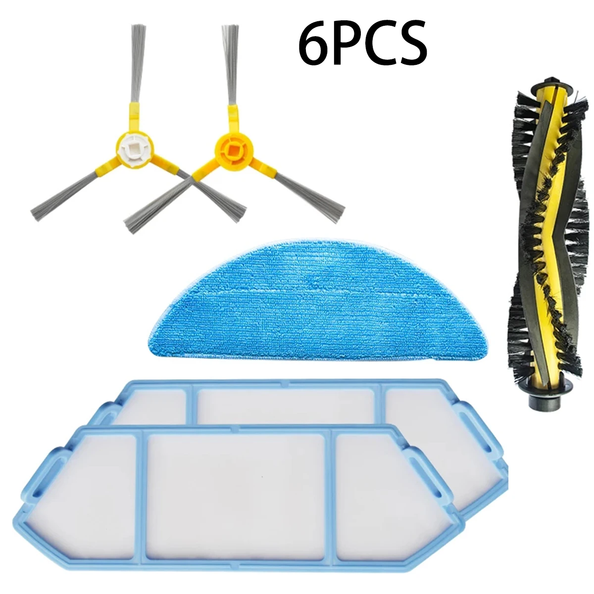 

Main Roller Brush Side Brushes Mop Drags Pre-Filters For ILIFE Zhiyi Sweeping Robot X500 X600 Sweeper Robot Vacuum Cleaner Parts