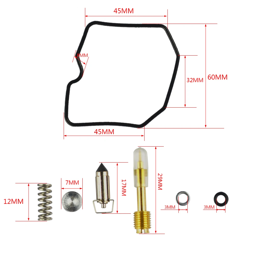 

Carb Carburetor Rebuild Repair Kit For Kawasaki ZR750 ZX750 ZL900 ZX900 ZG1000 ZX1000 ZG1200 KEF300 EX250 EL250 EN450 EN500C