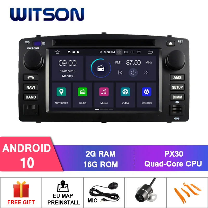 WITSON Android 10 0 4 Гб RAM + 64 FLASH 8 Octa Core автомобильный DVD для TOYOTA COROLLA 2004 2007 GPS навигация DVR/WIFI