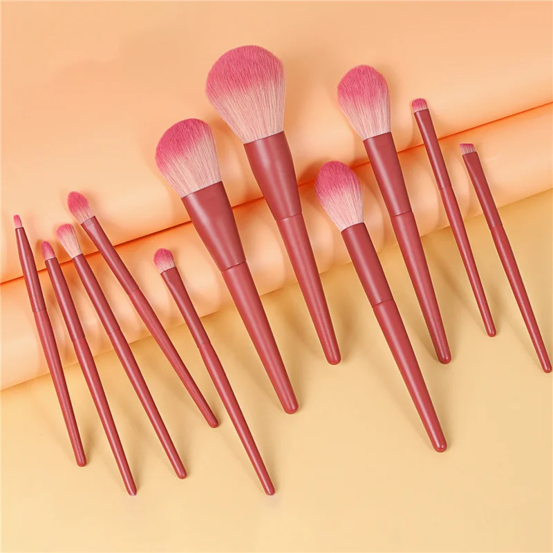 

11Pcs Makeup Brush Set For Foundation Blending Face Powder Blusher Concealer Eyeshadow Eyebrow Brushes Beauty Cosmetics Tool