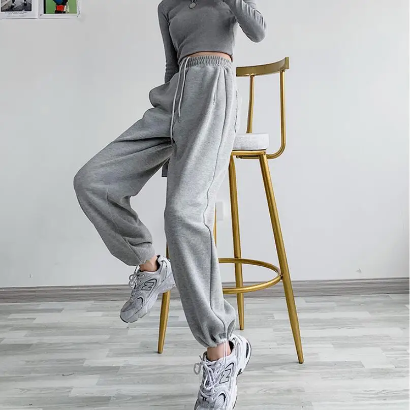 

High Waist korean design Sweatpants Trousers new 2021 spring leisure Baggy Joggers Pants