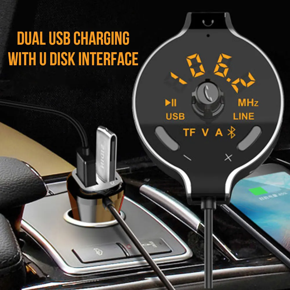 ЖК дисплей Автомобильный комплект MP3 Bluetooth плеер USB Автомобильное зарядное