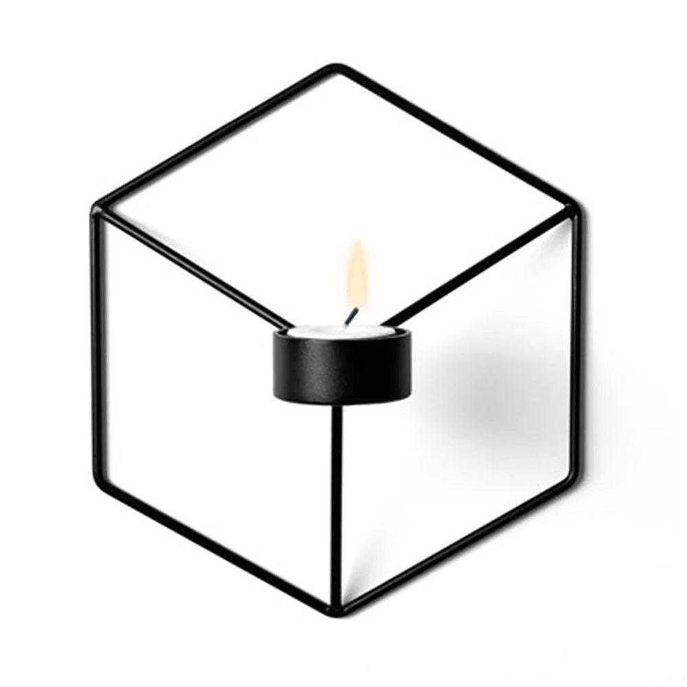

Candle Holder Wall Hanging Iron Tealight Candle Holder Wall Decor Home Dining Room Cafe Decoration