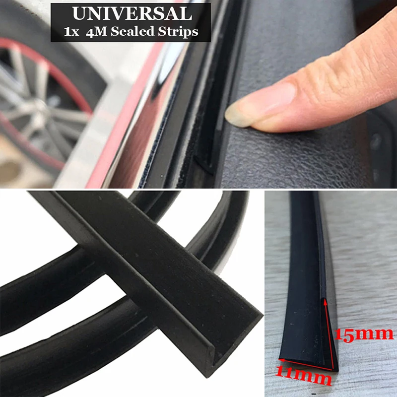 

1x V Type Car Sealed Side Window Rubber Black Moulding Trims Auto Accessories