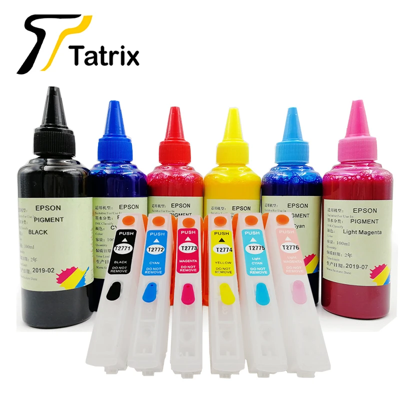 Tatrix T2771 T2776 277XL пустой многоразовый картридж для Epson Expression Photo XP 850 950 860 с чипами