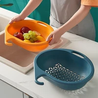 hands free washing strainer with hook pp vegetable cleaning draining bowl kitchen tools washing strainer cleaning draining bowl