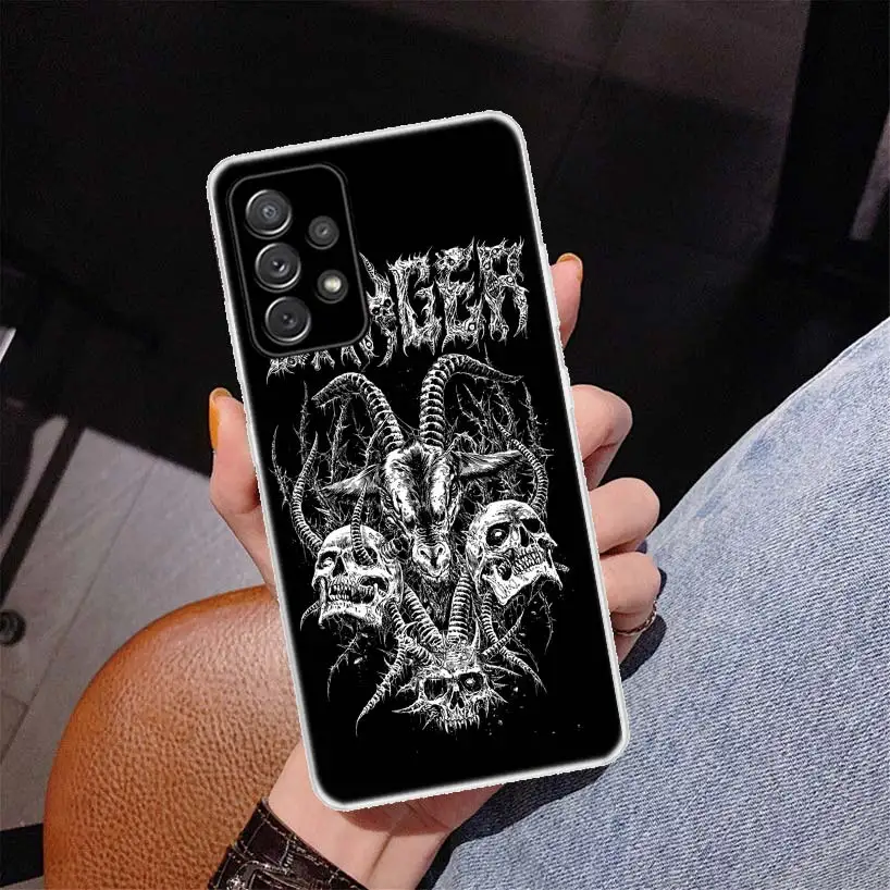 Чехол для телефона с изображением Сатанинской Козы и Дьявола для Samsung Galaxy A53 A52 A54 A14 A12 A13 A22 A23 A24 A32 A33 A34 A02S A03S A04S A72 и т.д.