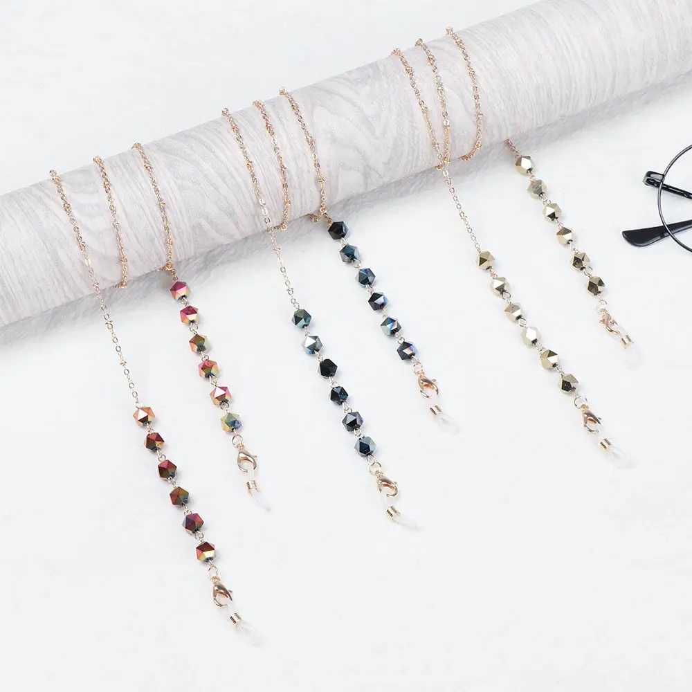 Цепочка для очков из хрустального бисера металлический ремешок ремни