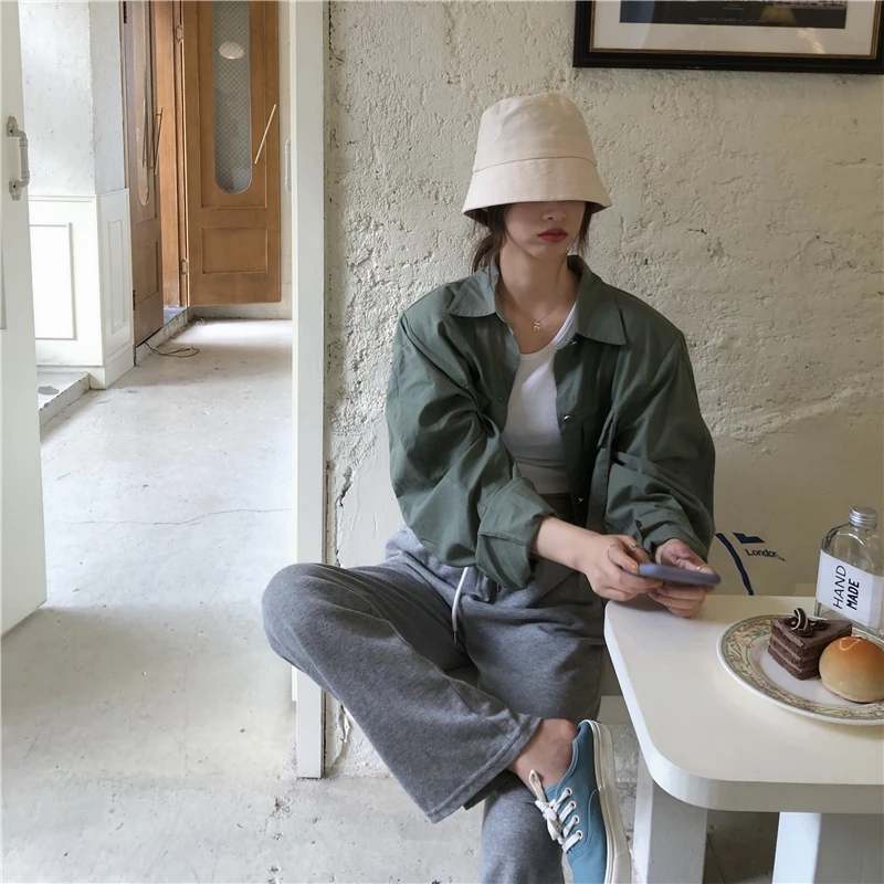 

Trendy New Fad Autumn Winter Women's Jacket Casual Pockets Fashionable Cargo Outerwear Oversize Buttons Short Tops JK6326