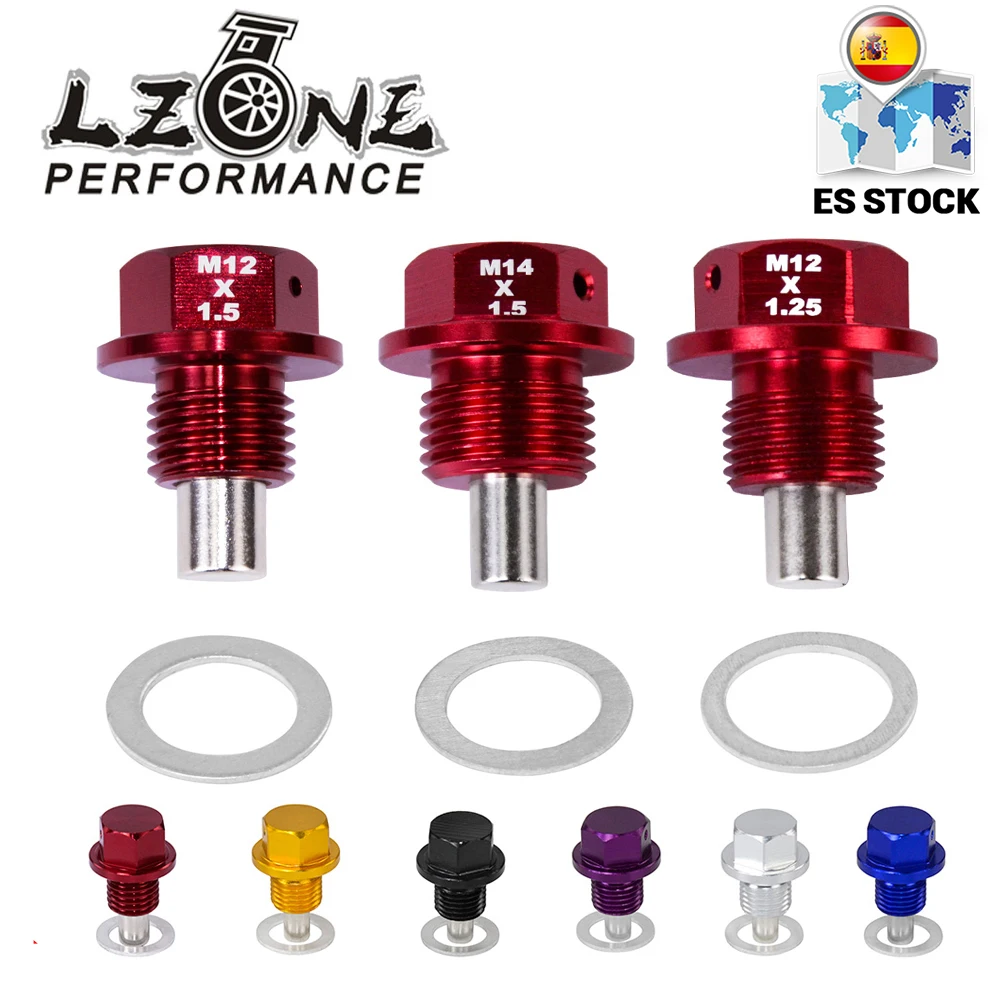 Фото LZONE - M12x1.5 M12x1.25 M14x1.5 Магнитная сливная пробка и сливная гайка для масла (доступно много цветов) ODP12125/1215/1415 №1