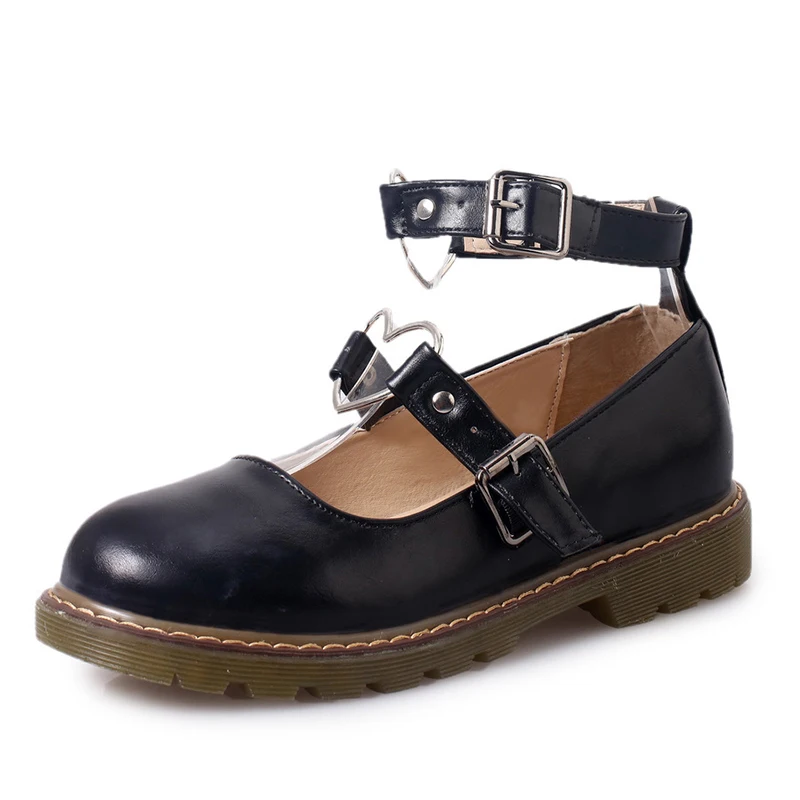 

Women Shoes Lolita Shoes For Women Flats Metal Decoration Vintage Soft Platform Mary Jane Shoes College Student Lovely Footwear