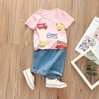 new style clothes sets costume toppants 2pcs suit toddler children cotton casual fashion car print for newborn kids 6m 4t